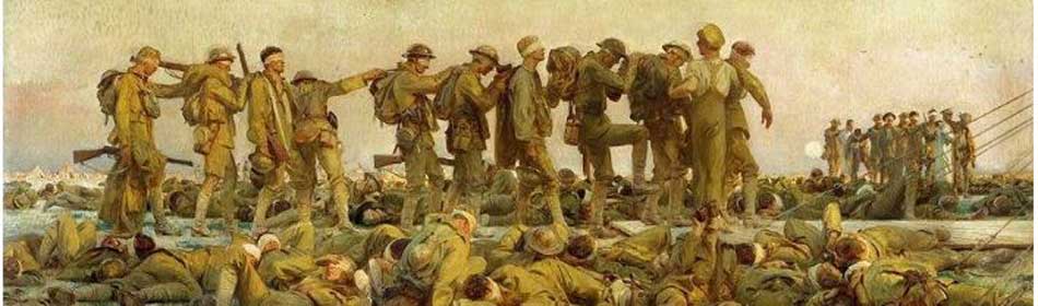 John Singer Sargent - Gassed, 1918 - Oil on canvas - (on display at Imperial War Museum, London, UK) in the Easton, Lehigh Valley PA area